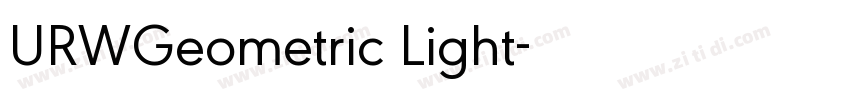 URWGeometric Light字体转换